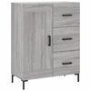 vidaXL Highboard gr&aring; sonoma 69,5x34x180 cm konstruert tre