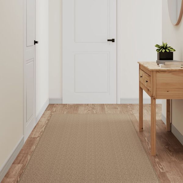 vidaXL Teppel&oslash;per sisal-utseende sand 80x400 cm