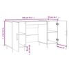 vidaXL Skrivebord hvit 140x50x75 cm konstruert tre