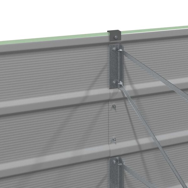 vidaXL Plantekassed gr&oslash;nn 400 x 80 x 45 cm St&aring;l