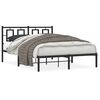 vidaXL Sengeramme i metall med hodegavl svart 140x190 cm
