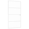 vidaXL Innerd&oslash;r hvit 102x201,5 cm herdet glass og aluminium slank