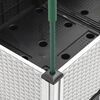 vidaXL Plantekasse med espalier hvit 120x40x142,5 cm PP