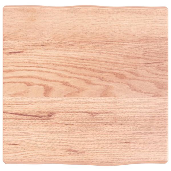 vidaXL Bordplate lysebrun 40x40x(2-4)cm behandlet heltre naturlig kant