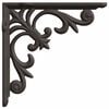 vidaXL Vegghylleknekter 12 stk. Antikk Brun 14,5 x 14,5 x 3 cm St&aring;l
