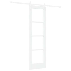 vidaXL Skyved&oslash;r ORKDAL Hvit 61 x 198,5 cm Massivt furutre og glass
