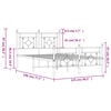 vidaXL Sengeramme i metall med hode- og fotgavl svart 120x190 cm
