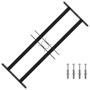 vidaXL Vindu Gitter Svart 76 x 30 cm Pulverlakkert st&aring;l