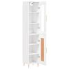 vidaXL Highboard hvit 34,5x34x180 cm konstruert tre