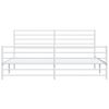 vidaXL Sengeramme i metall med hode- og fotgavl hvit 180x200 cm