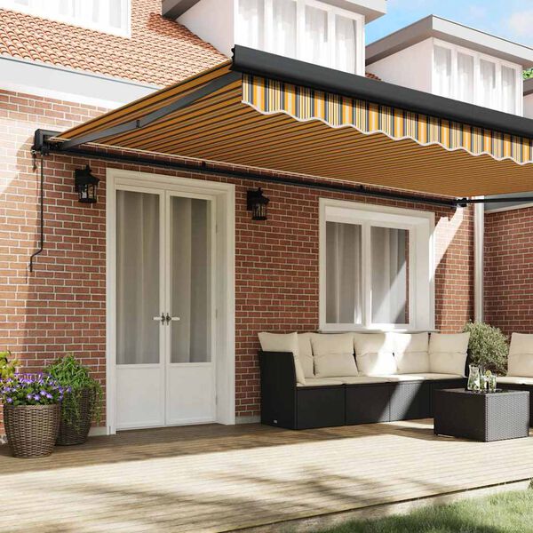 vidaXL Markise Flerfarget 500 x 300 x 165 cm Polyester og aluminium