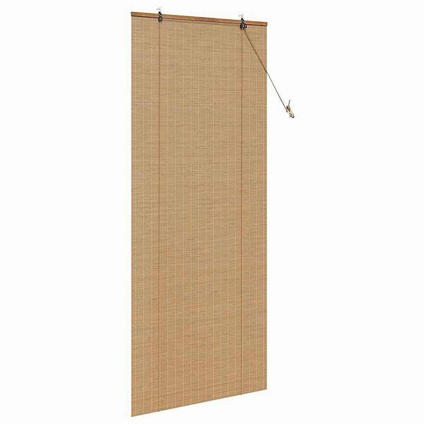 vidaXL Rullegardin med gardiner Brun 80 x 220 cm Bambus
