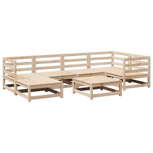 vidaXL Hagesofasett 7 deler heltre furu