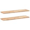 vidaXL Flytende hyller 2 stk 80x20x2 cm ubehandlet heltre akasie