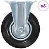 vidaXL Faste hjul 8 stk 125 mm