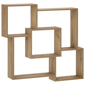 vidaXL Vegghylle Artisan eik 98 x 17 x 91 cm Konstruert tre
