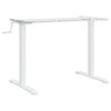 vidaXL St&aring;ende ramme for skrivebord hvit (94-135)x60x(70-114) cm st&aring;l