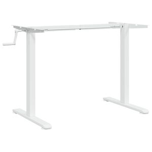 vidaXL St&aring;ende ramme for skrivebord hvit (94-135)x60x(70-114) cm st&aring;l