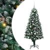 vidaXL Kunstig juletre med 150 LED gr&oslash;nn 150 cm PVC og St&aring;l og Plast