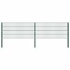 vidaXL Gjerdepanel med stolper jern 349x80 cm gr&oslash;nn