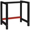 vidaXL Ramme til arbeidsbenk 80x57x79 cm svart og r&oslash;d