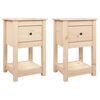 vidaXL Nattbord 2 stk 40x35x61,5 cm heltre furu
