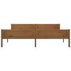 vidaXL Sengeramme heltre furu honningbrun 200x200 cm