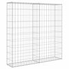 vidaXL Gabion med deksler galvanisert st&aring;l 80x20x100 cm