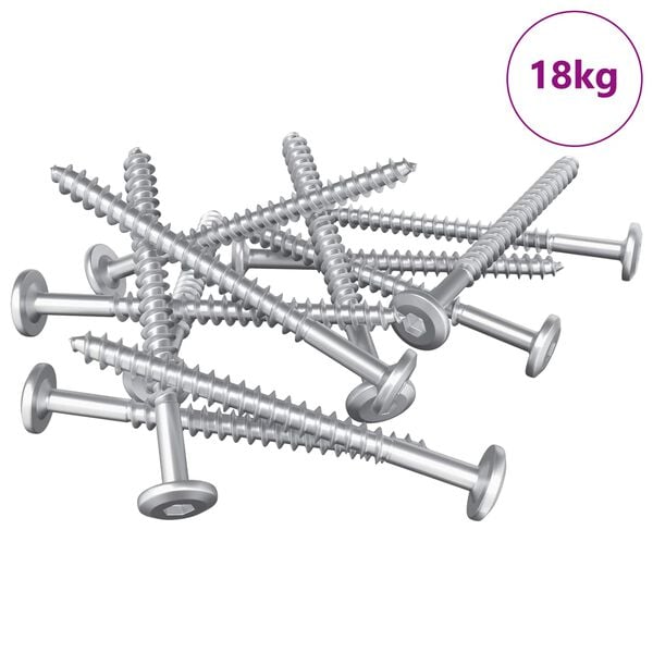 vidaXL Trefester 1900 pcs s&oslash;lv St&aring;l