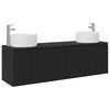 vidaXL Baderomsskapsett 3 stk. Svart 49,5 x 44,5 x 66 cm