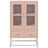 vidaXL Highboard rosa 68x39x111,5 cm stål