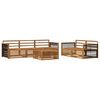 vidaXL Utend&oslash;rs sofa-sett 6 pcs Naturlig Solid akasietre