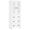 vidaXL Highboard hvit 69,5x34x180 cm konstruert tre