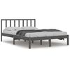 vidaXL Sengeramme gr&aring; heltre furu 150x200 cm King Size