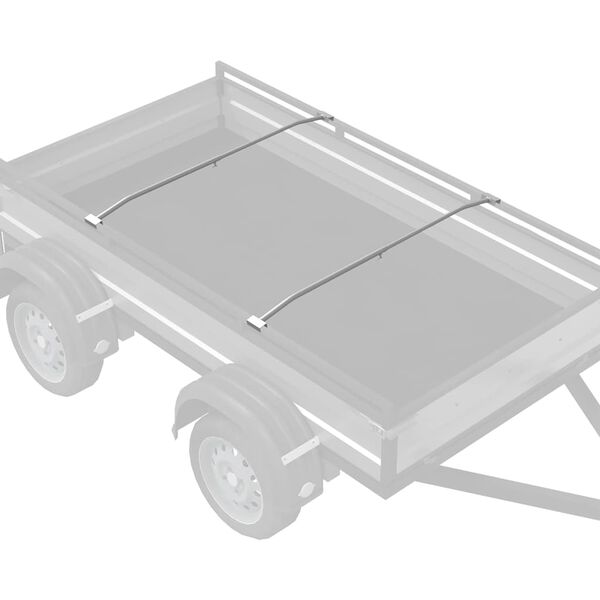 vidaXL egnet for flat presenningfeste 2 pcs s&oslash;lv 100-145 cm Aluminium