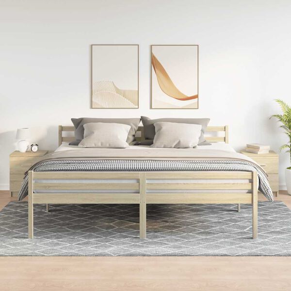 vidaXL Nattbord 2 stk med 2 skuffer sonoma eik 40x36x50 cm