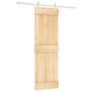 vidaXL Skyved&oslash;r Naturlig og Hvit 70 x 210 cm Massiv Furu Tre