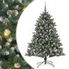 vidaXL Kunstig juletre med 150 LED gr&oslash;nn 150 cm PVC og plast og st&aring;l