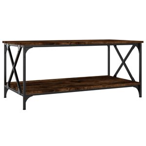 vidaXL Salongbord r&oslash;kt eik 100x50x45 cm konstruert tre og jern