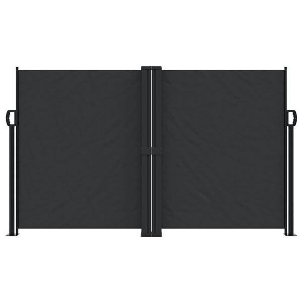 vidaXL Uttrekkbar sidemarkise 140x600 cm svart
