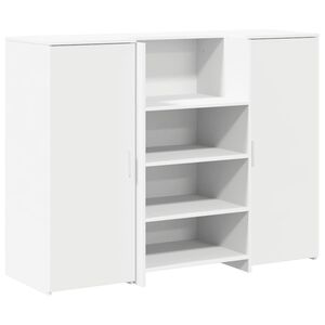 vidaXL Resepsjonspult hvit 135x50x103,5 cm konstruert tre