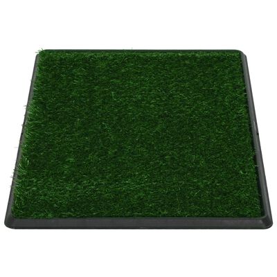 vidaXL Dyretoaletter 2 stk med skuff og kunstgress grønn 76x51x3 cm WC