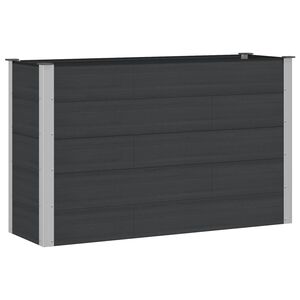 vidaXL H&oslash;ybed Svart 150 x 50 x 91 cm WPC og Aluminium