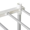 vidaXL Tubular Shelf med lagring Hvit 129 x 27 x 132 cm Aluminium