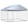 vidaXL Utend&oslash;rs hundeg&aring;rd med tak 200x200x135 cm