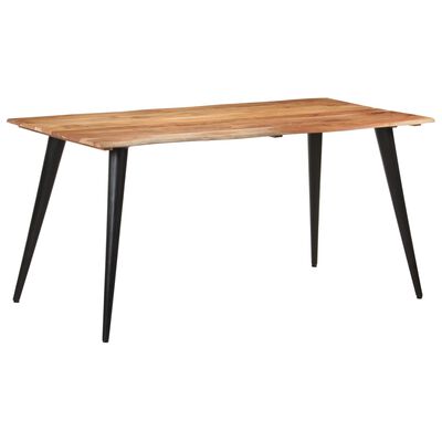 vidaXL Spisebord med naturlige kanter 160x80x75 cm heltre akasie