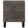 vidaXL Nattbord svart 40x33x46 cm heltre mango