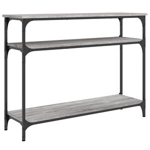 vidaXL Konsollbord gr&aring; sonoma 100x29x75 cm konstruert tre