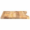 vidaXL Skrivebordsplate med kurve 100x60x2,5 cm heltre grovt mangotre