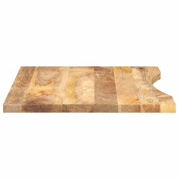 vidaXL Skrivebordsplate med kurve 100x60x2,5 cm heltre grovt mangotre